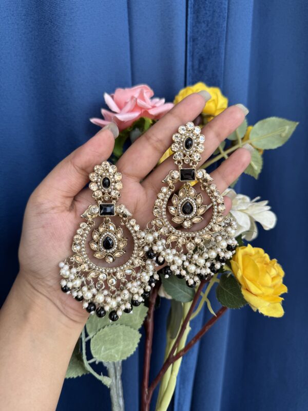 Deeksha Premium Earrings - Black