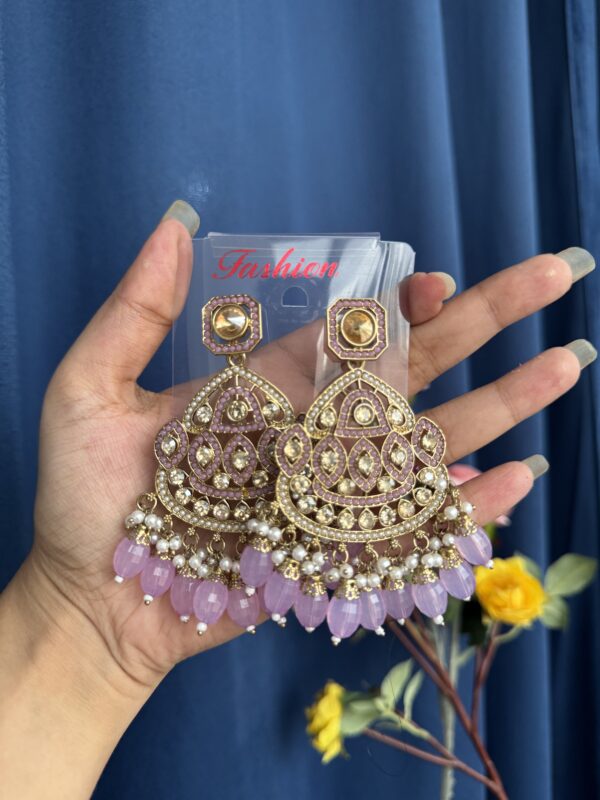 Vedika Premium Earrings - Lavender