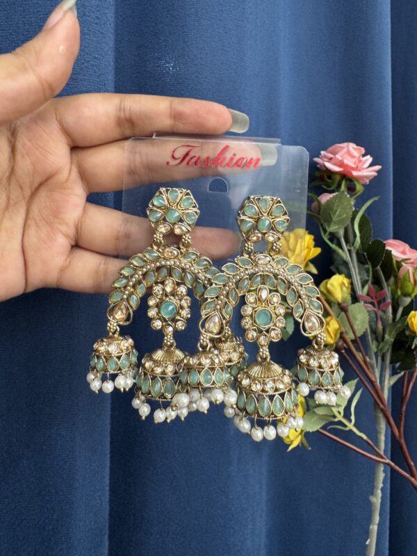 Alisha Premium Earrings - Light Blue