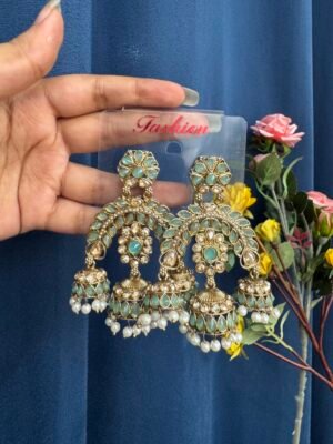 Alisha Premium Earrings – Light Blue