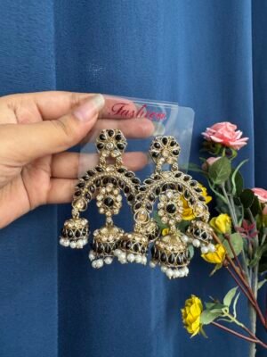 Alisha Premium Earrings – Black