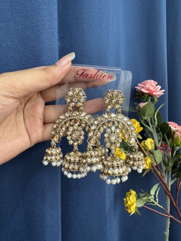 Alisha Premium Earrings - Golden