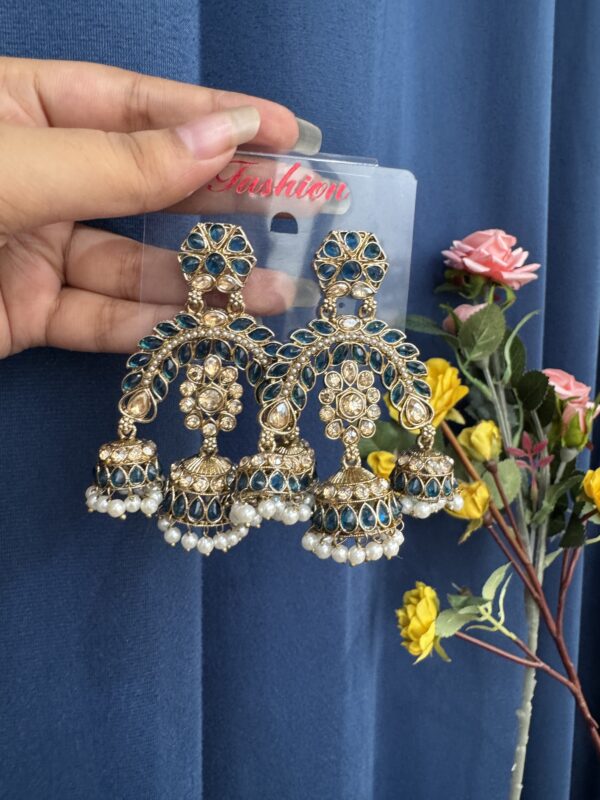Alisha Premium Earrings - Blue