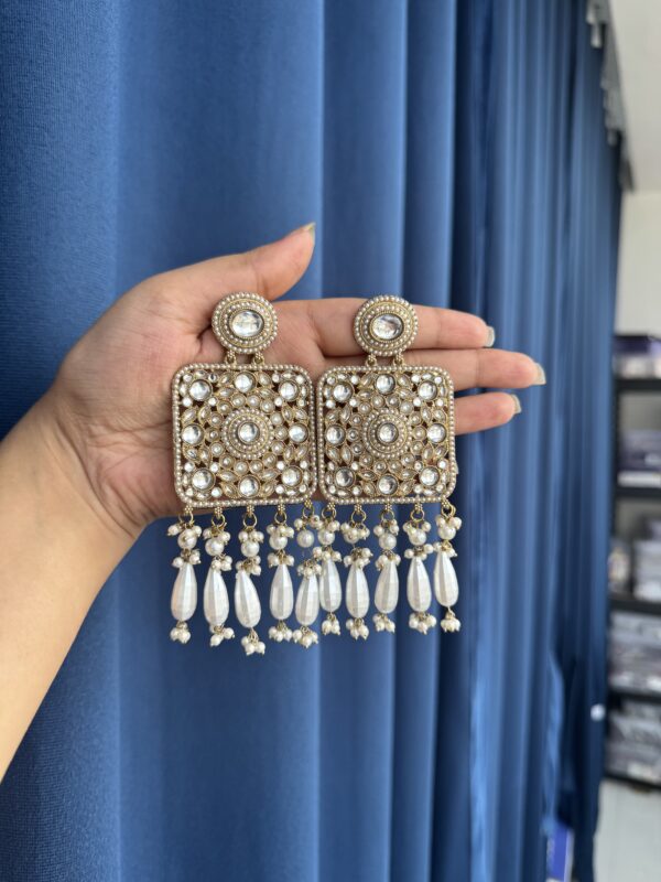 Osheen Kundan Earrings - White