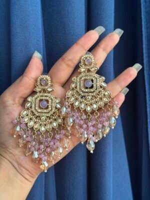 Palak Premium Earrings – Lavender