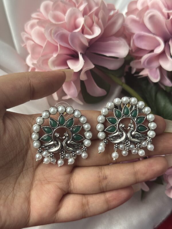 Bird Peal Studs - Green