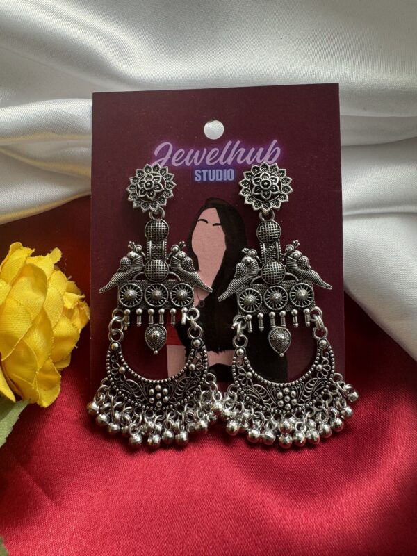 Bird Oxidised Earrings