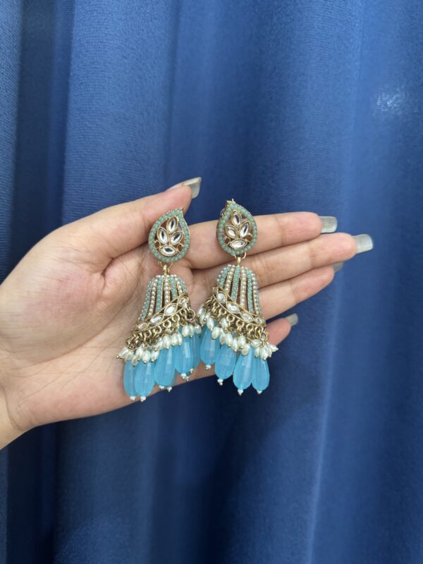 Chitra Jhumka - Light Blue