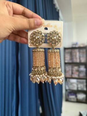 Anusha Kundan Jhumka – Golden