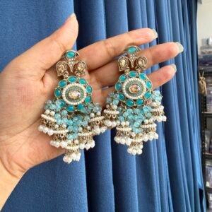 Purvi Premium Earrings – Light Blue
