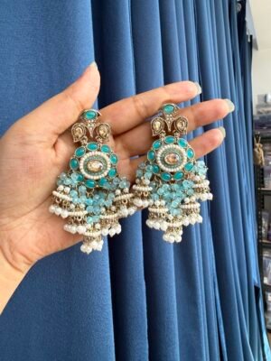 Purvi Premium Earrings – Light Blue