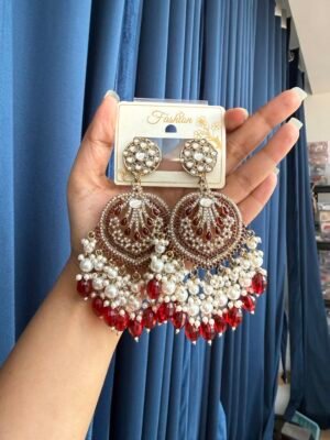 Rhea Premium Earrings – Red