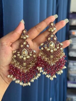 Damini Exclusive Earrings – Wine