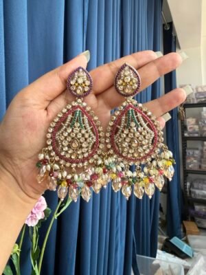 Ridhima Kundan Earrings – Multi