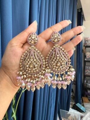 Ridhima Kundan Earrings – Lavender