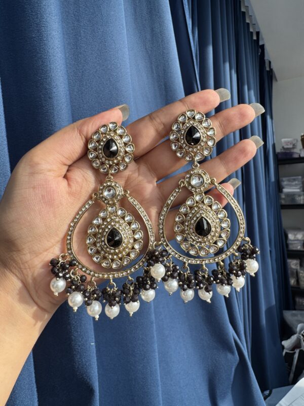 Kirti Premium Earrings - Black