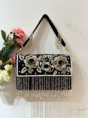 Exclusive Designer Tassel Bag – Black
