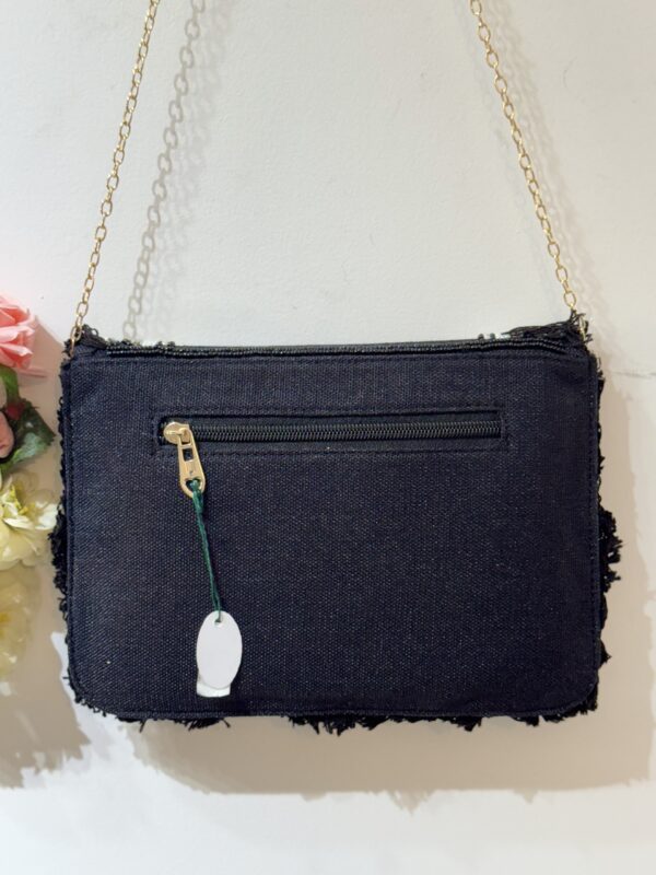 Boho Tassel Bag - Black - Image 2