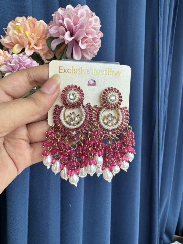 Pakhi Chandbali - Dark Pink
