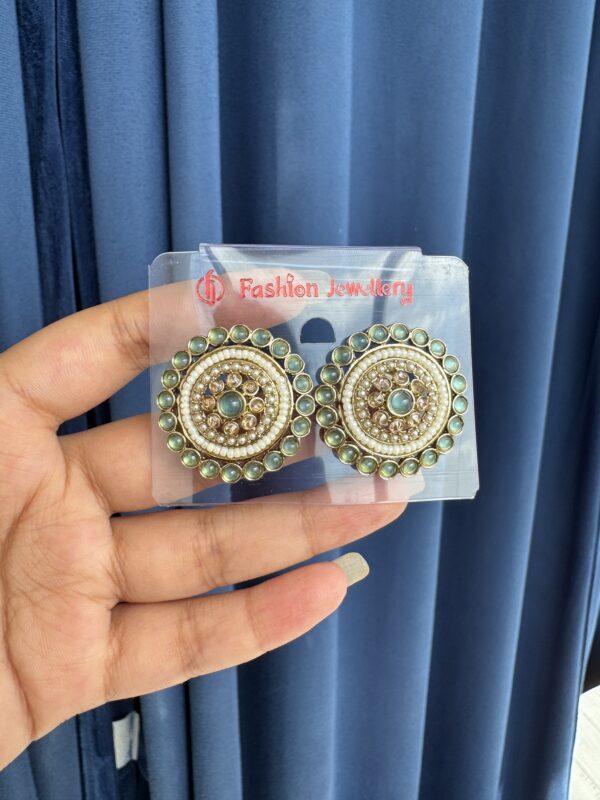 Kajol Ethnic Studs - Light Pink