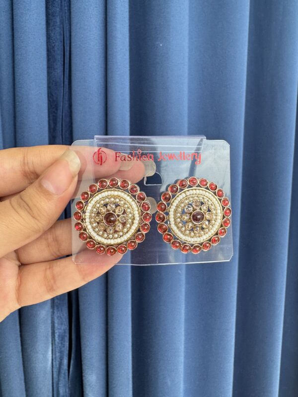 Kajol Ethnic Studs - Wine