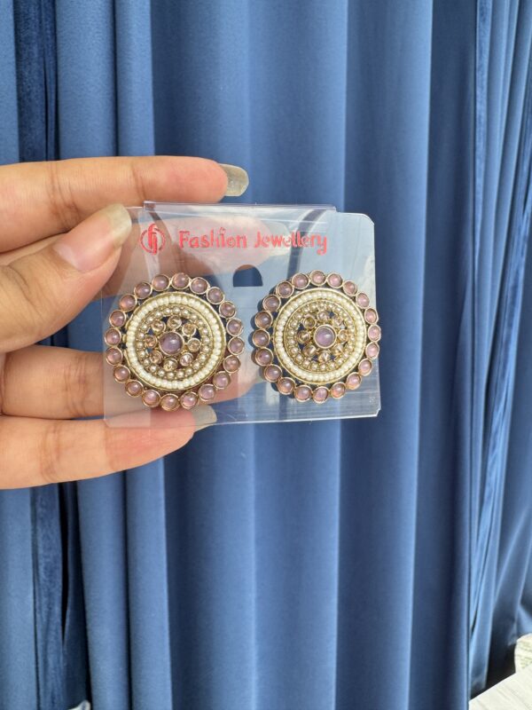 Kajol Ethnic Studs - Lavender