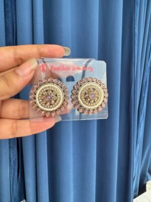 Kajol Ethnic Studs – Lavender