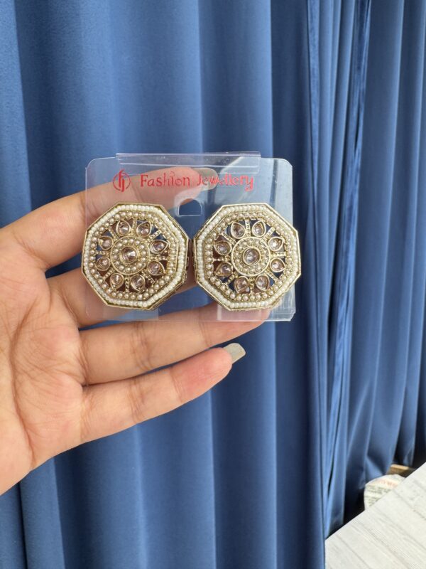 Jaya Ethnic Studs - White