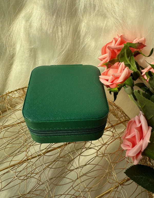 Leather Jewellery Storage Box - Green - Image 2