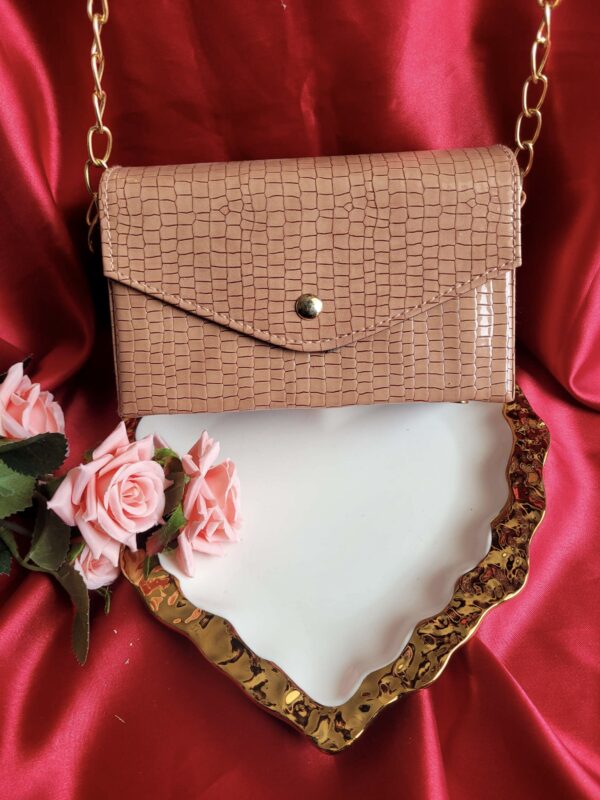 Faux Leather Hand Bag - Mustard