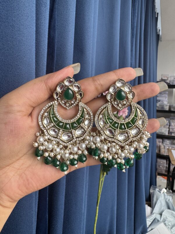 Zoya Chandbali -Dark Green