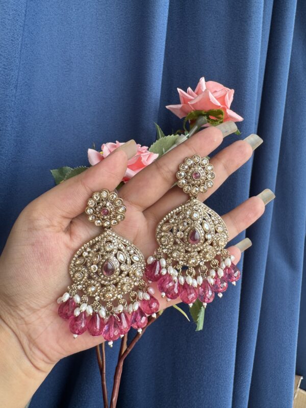 Seema Kundan Chandbali - Wine