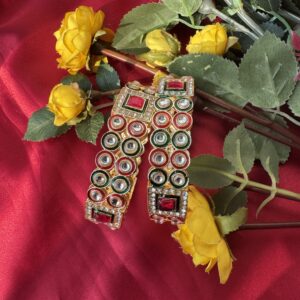 Multi Kundan Kada - Set of 2