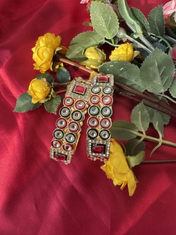 Multi Kundan Kada - Set of 2