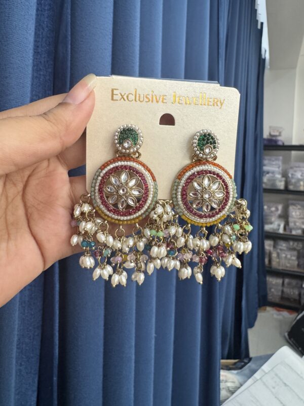 Zaara Kundan Earrings - Multi