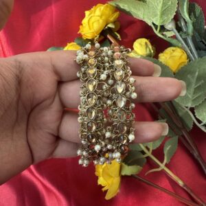 Premium Kundan Bangles - Set of 2