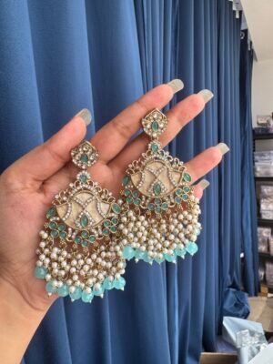 Simi Premium Chandbali – Light Blue