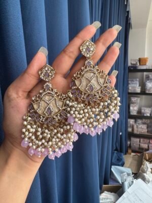 Simi Premium Chandbali – Lavender