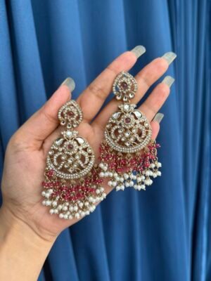 Yukti Crystal Earrings – Wine