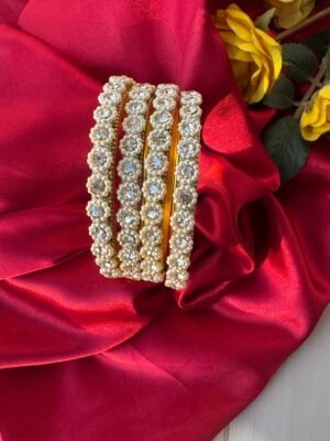 Pearl Moti Bangles – Set of 4