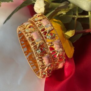 Meenakari Elephant Kada