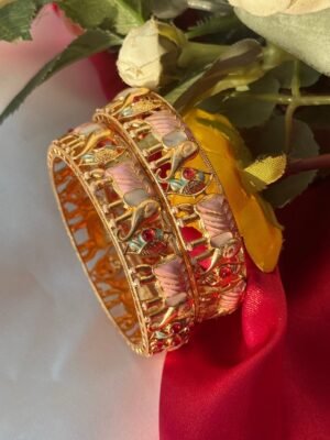 Meenakari Elephant Kada