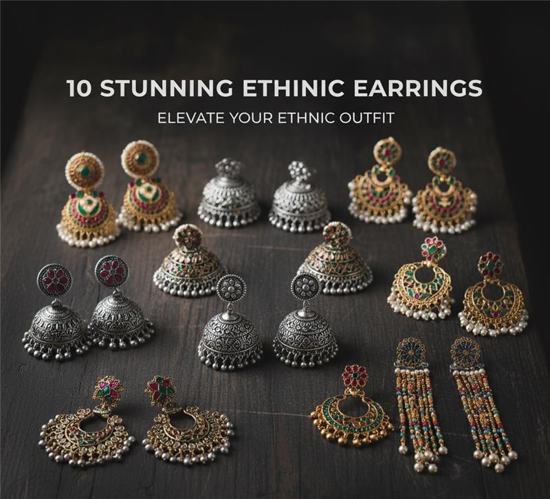 ten elegant and stunning ethnic earrings for women
