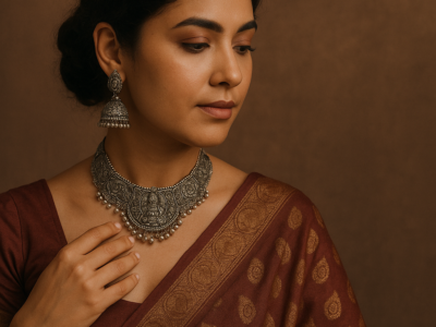 pairing oxidised jewellery with indian wear