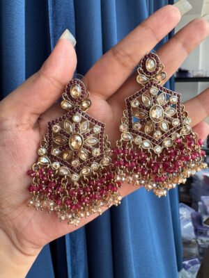 Urmila Premium Earrings – Wine