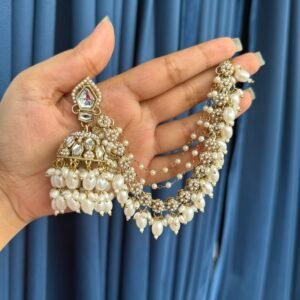 Premium Sahara Chain Earring – White