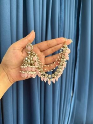 sahara chain earrings - premium jhumka kaan chain