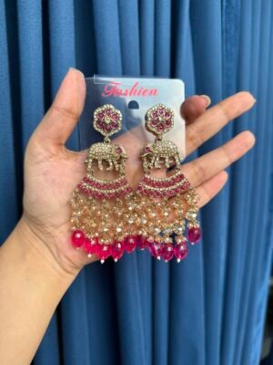 Haathi Earrings – Dark Pink