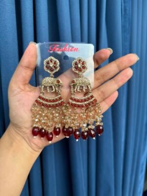 Haathi Earrings – Red