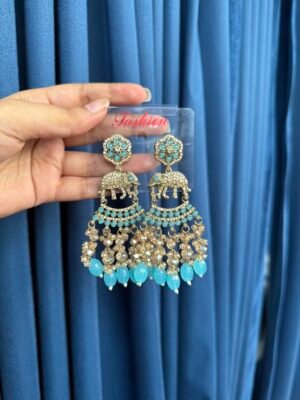 Haathi Earrings – Light Blue
